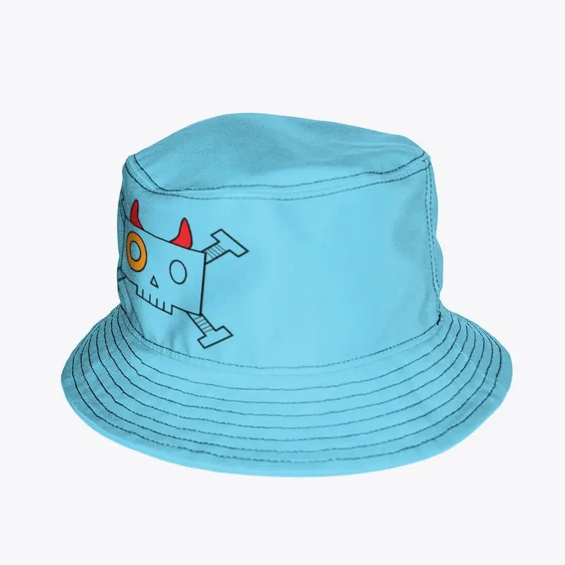 Robot Skull Bucket Hat